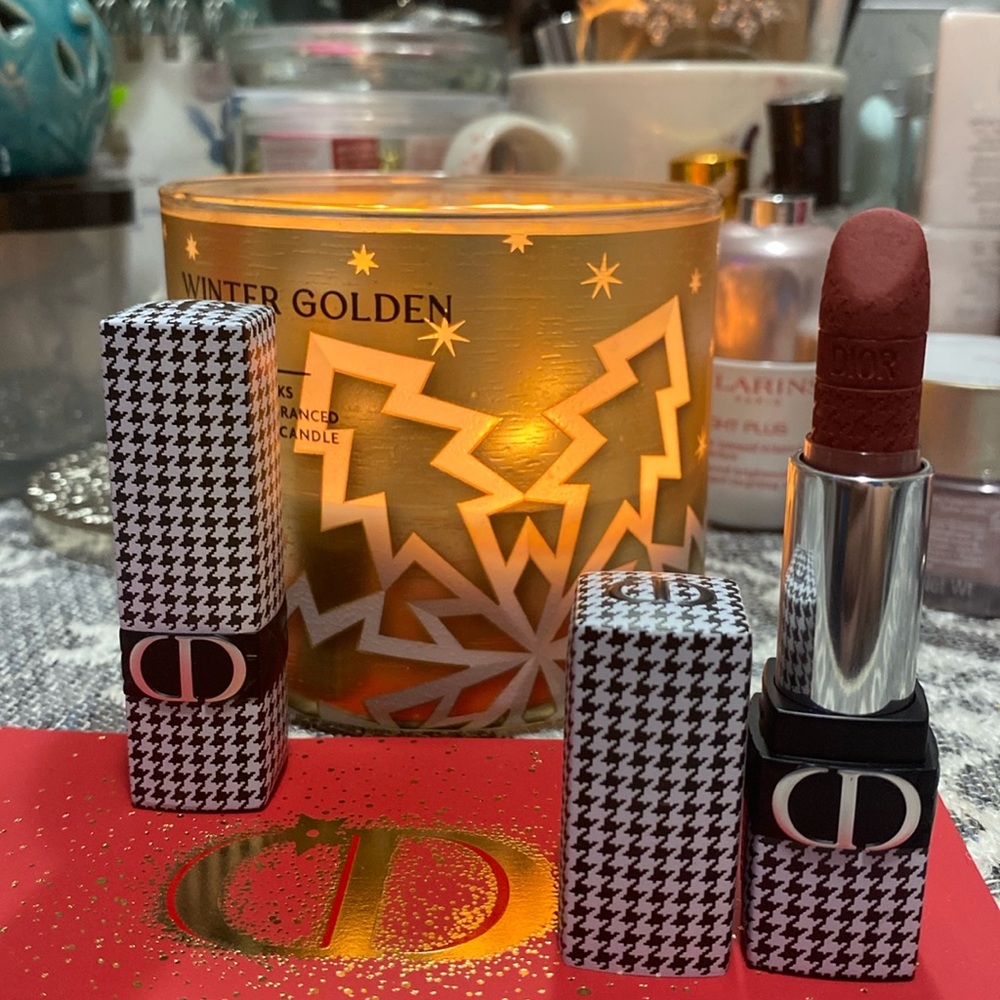 Dior Rouge Lipstick #720 ICONE VELVET-HOUNDSTOOTH MOTIF-LIMITED EDITION